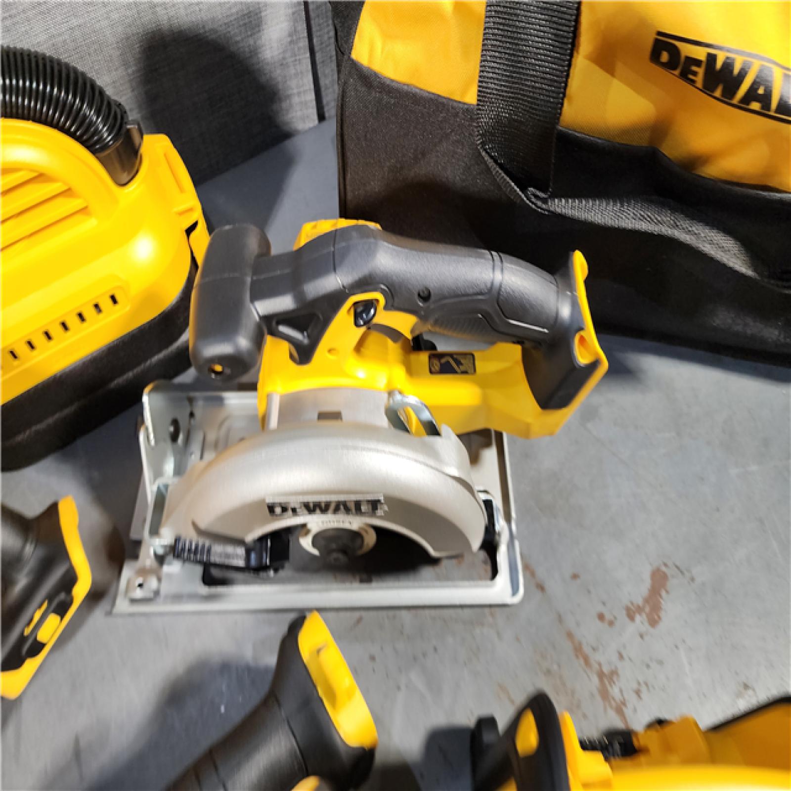 HOUSTON LOCATION - AS-IS (APPEARS LIKE NEW) DEWALT 20-Volt Max Lithium-Ion 10-Tool Cordless Combo Kit with Two 2.0 Ah Batteries, Charger and 2 Bags