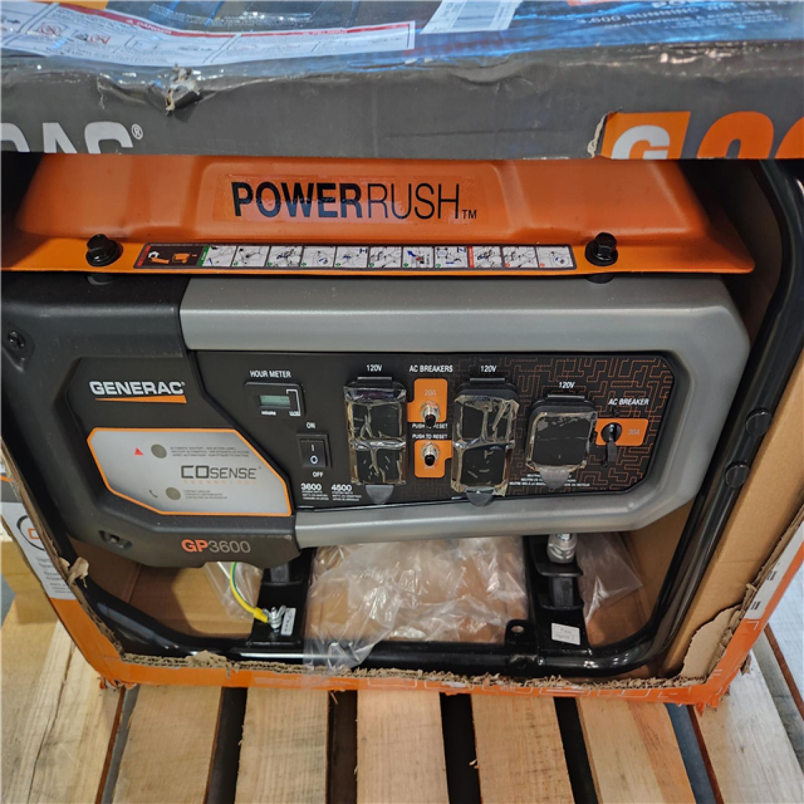 California AS-IS Generac 3,600 Running Watts/ 4,500 Starting Watts Portable Generator