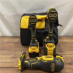 AS IS 20-Volt Lithium-Ion Cordless 3-Tool Combo Kit with FLEXVOLT 9 Ah and 20V 6 Ah Batteries and Charger