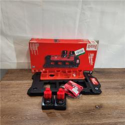 AS-IS Milwaukee M12 12V Lithium-Ion XC Extended Capacity 4.0 Ah Battery 2-Pack W/PACKOUT Compact Wall Plate & M12 Battery Rack