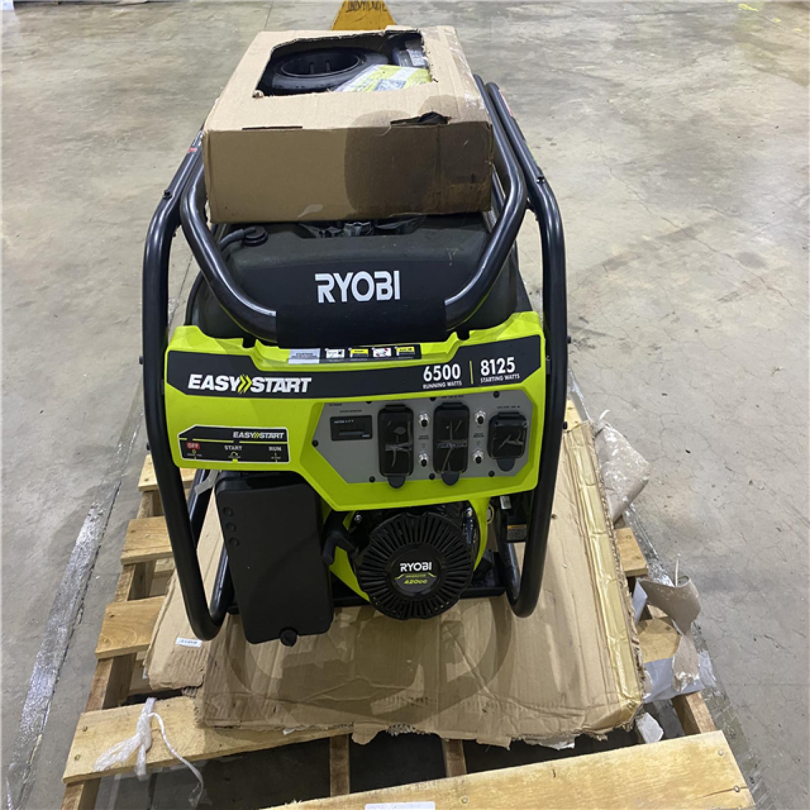 Houston Location - AS-IS Ryobi 6,500-Watt Gasoline Powered Portable Generator