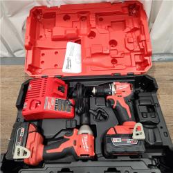 AS-IS Milwaukee M18 FUEL 18V Lithium-Ion Brushless Cordless Hammer Drill and Impact Driver Combo Kit (2-Tool) with 2 Batteries