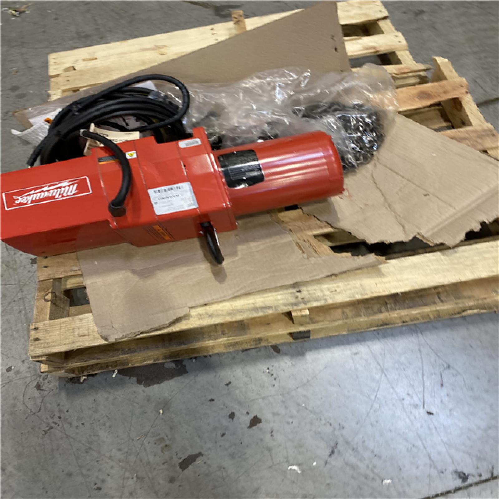 DALLAS LOCATION - Milwaukee 2-Ton 20 ft. Electric Chain Hoist