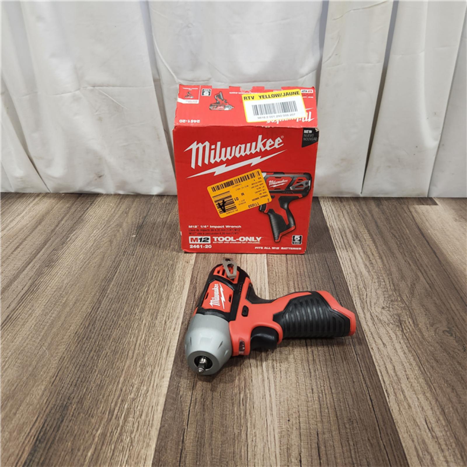 AS IS Milwaukee Electric Tools 2461-20 Milwaukee M12 1/4 In. Impact Wrench [bare Tool]