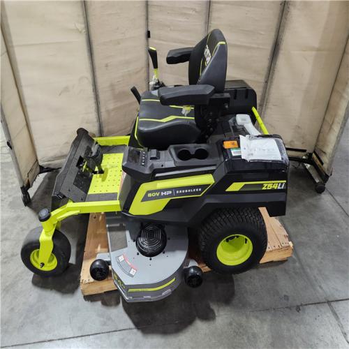 California AS-IS 80V HP Brushless 54 in. Battery Electric Cordless Zero Turn Riding Mower (3) 80V Batteries (4) 40V Batteries and Charger