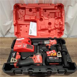 AS-IS Milwaukee M18 FUEL 18V Lithium-Ion Brushless Cordless Hammer Drill and Impact Driver Combo Kit (2-Tool) with 2 Batteries