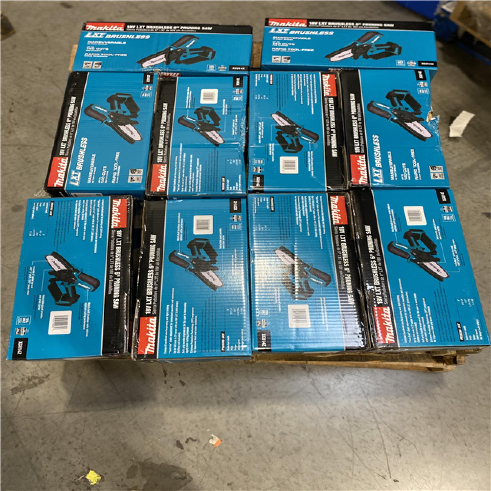 DALLAS LOCATION - NEW! Makita 18V LXT Lithium-Ion Brushless Cordless 6 in. Chain Saw (Tool Only) PALLET -(10 UNITS)