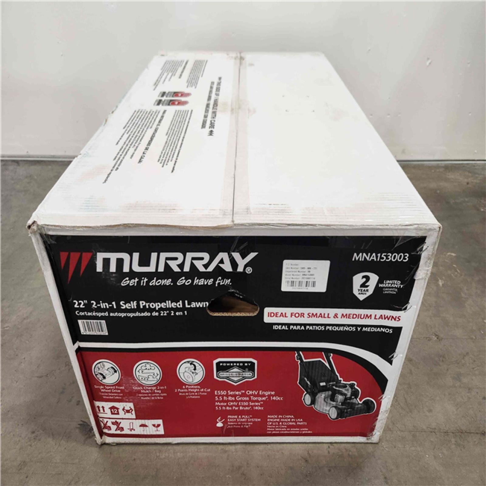 Phoenix Location NEW Murray 22 in. 140 cc Briggs & Stratton Walk Behind Gas Self-Propelled Lawn Mower with Front Wheel Drive and Bagger MNA153003