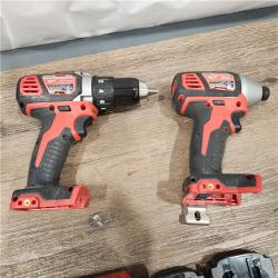 AS-IS Milwaukee M18 18V Cordless Brushed 2 Tool Drill/Driver and Impact Driver Kit