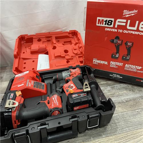 AS-IS Milwaukee M18 FUEL 18V Lithium-Ion Brushless Cordless Hammer Drill and Impact Driver Combo Kit (2-Tool) with 2 Batteries