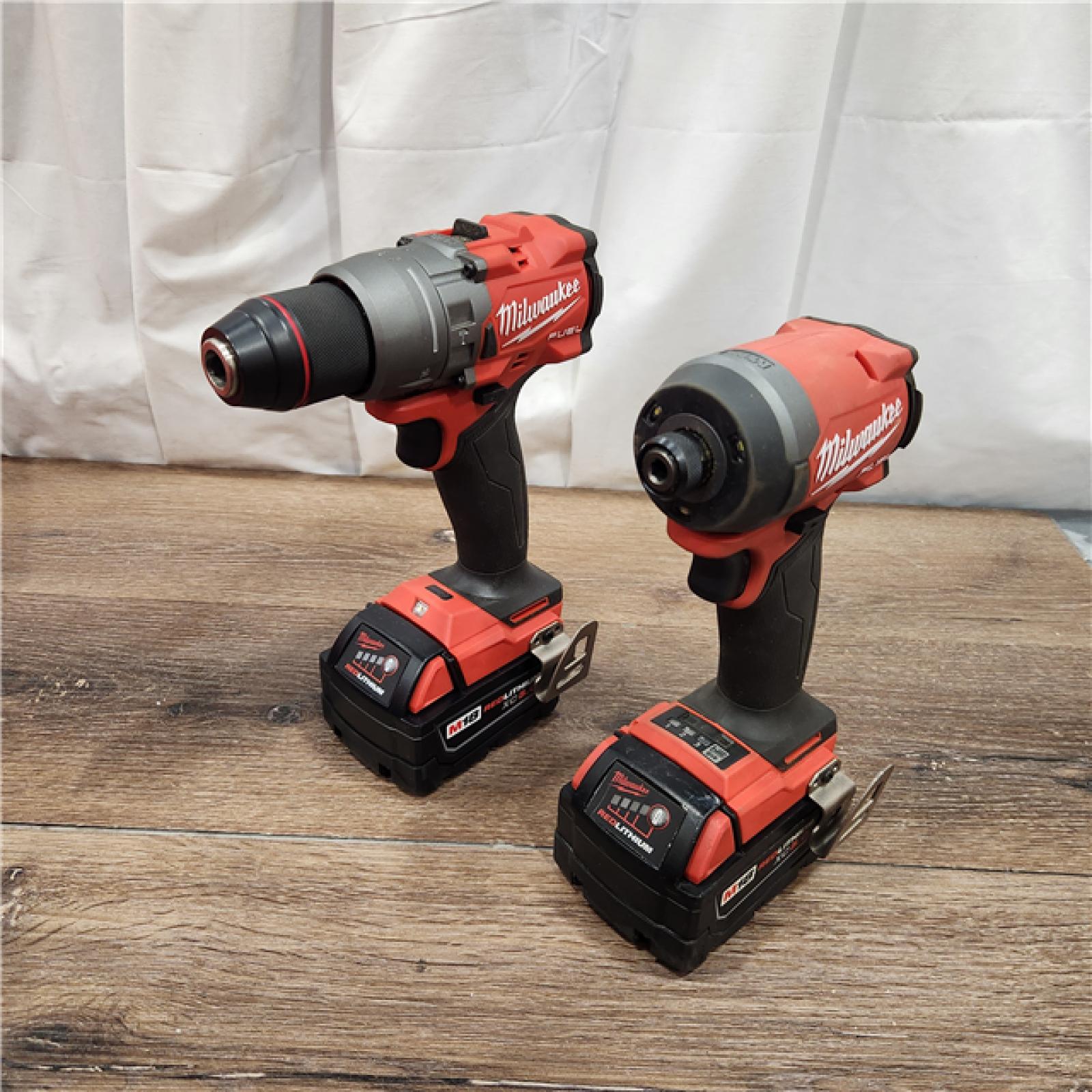 AS-IS Milwaukee M18 FUEL 18V Lithium-Ion Brushless Cordless Hammer Drill and Impact Driver Combo Kit (2-Tool) with 2 Batteries