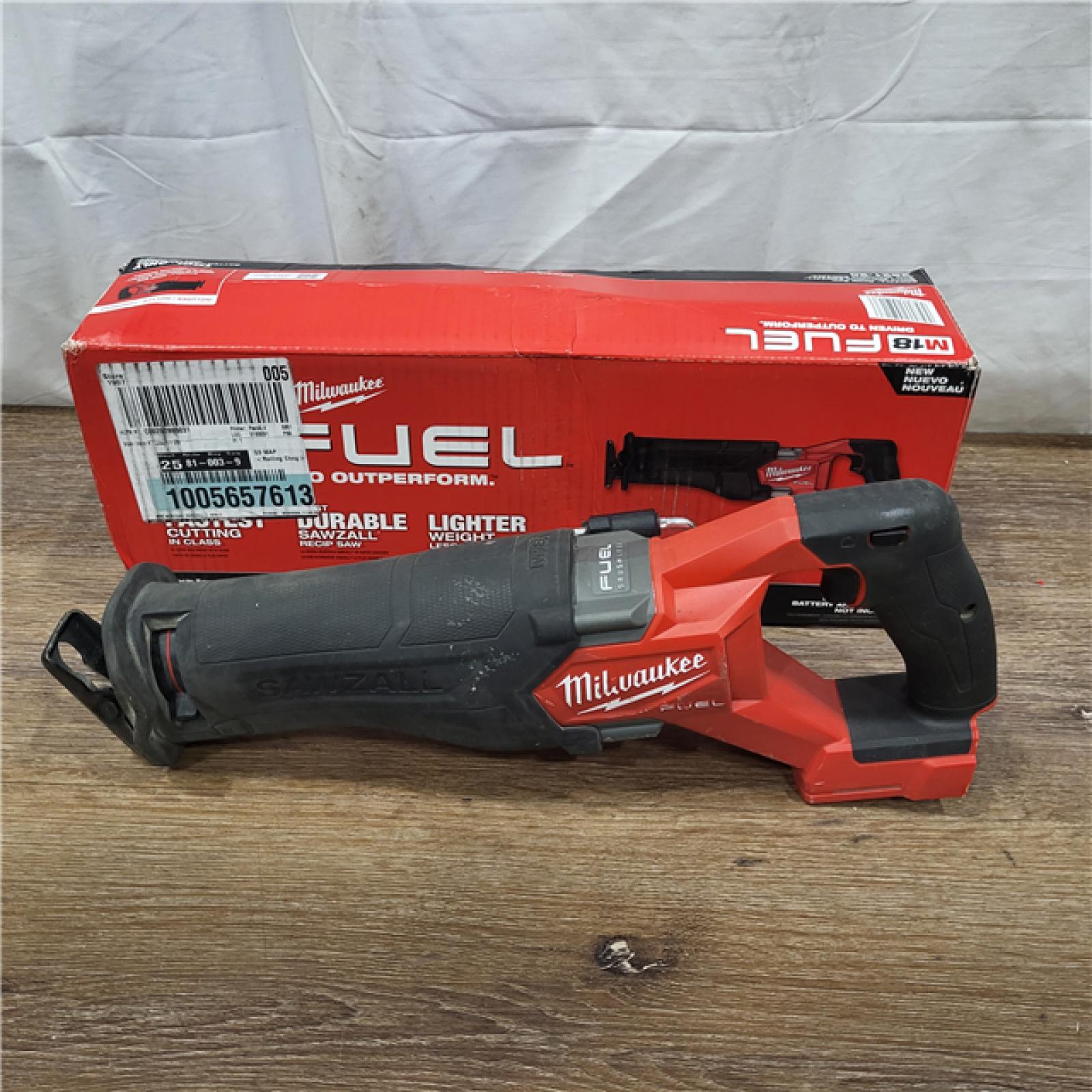 AS-IS Milwaukee M18 Fuel Sawzall Brushless Cordless Reciprocating Saw - No Charger, No Battery, Bare Tool Only