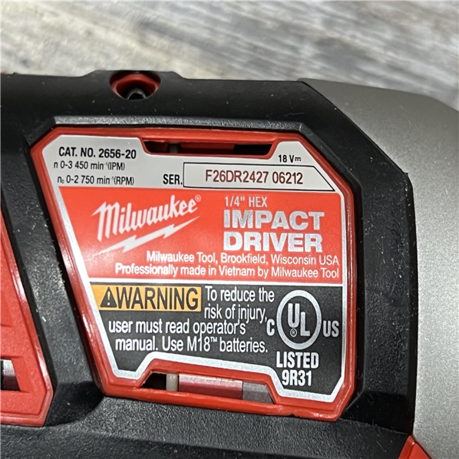 AS-IS MILWAUKEE M18 18V Lithium-Ion Cordless Combo Kit (5-Tool) with (1) 3.0Ah and (1) 1.5Ah Battery, (1) Charger, (1) Tool Bag