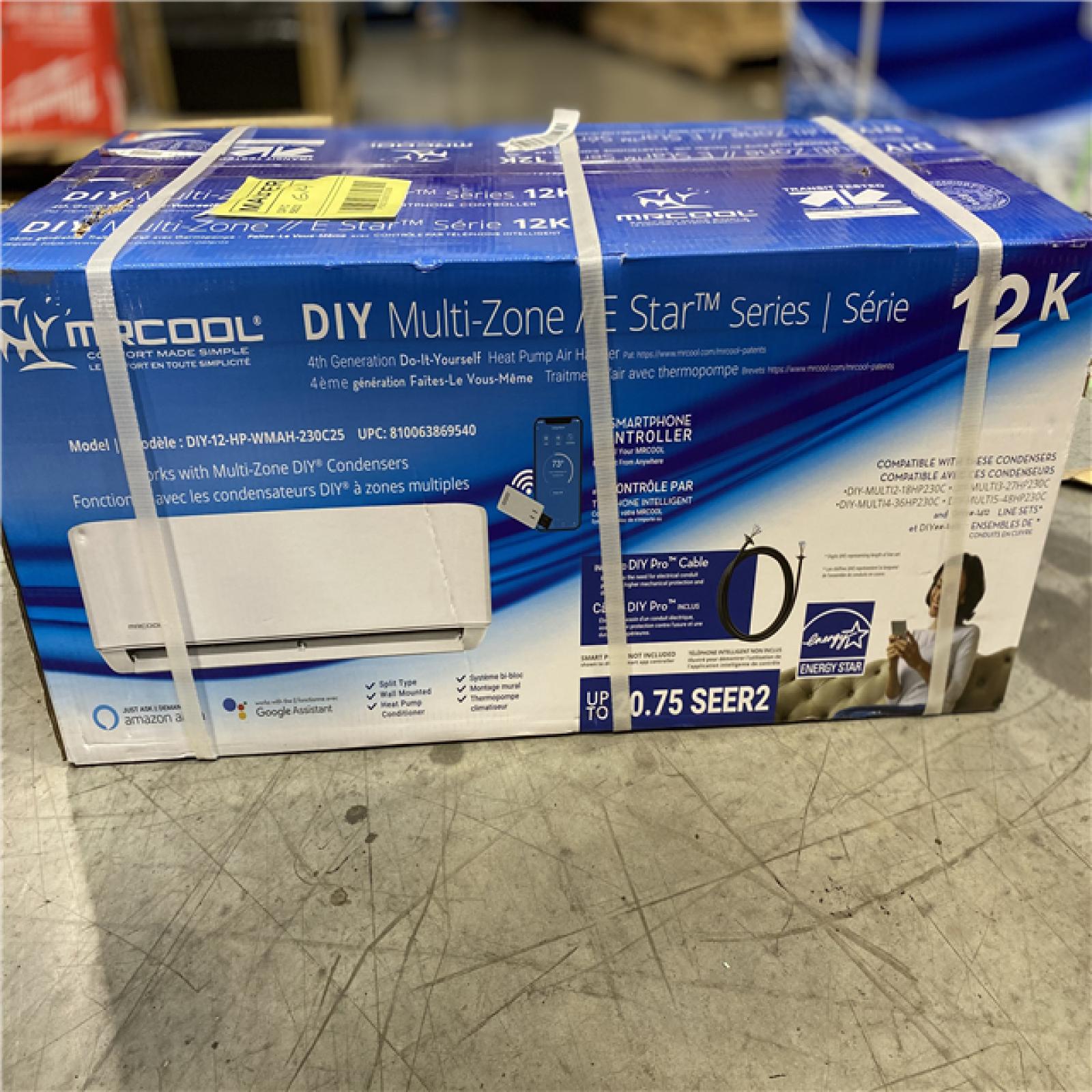 DALLAS LOCATION- NEW! MrCool 12000 BTU/H DIY Mini Split Air Handler, (INDOOR Wall Mount ONLY)