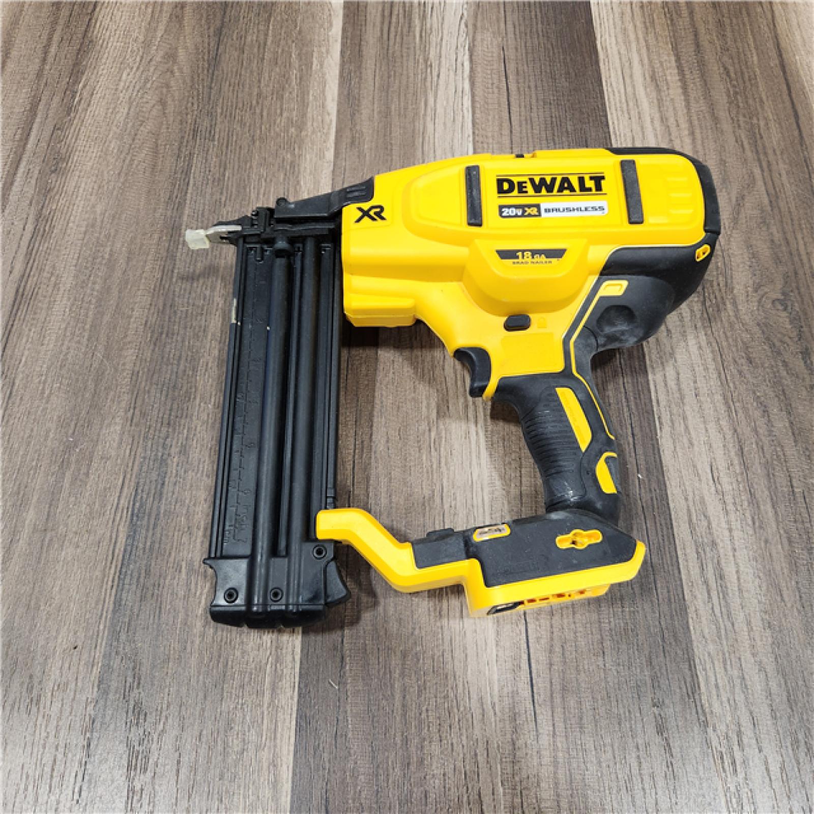 AS IS DeWalt 20V MAX XR Lithium-Ion Electric Cordless 18-Gauge Brad Nailer (Tool Only)