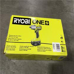 NEW! - RYOBI ONE+ 18V Cordless 1/2 in. Impact Wrench Kit with 4.0 Ah Battery and Charger