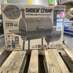 DALLAS LOCATION - Char-Griller Smokin' Champ Charcoal Grill Offset Smoker in Black