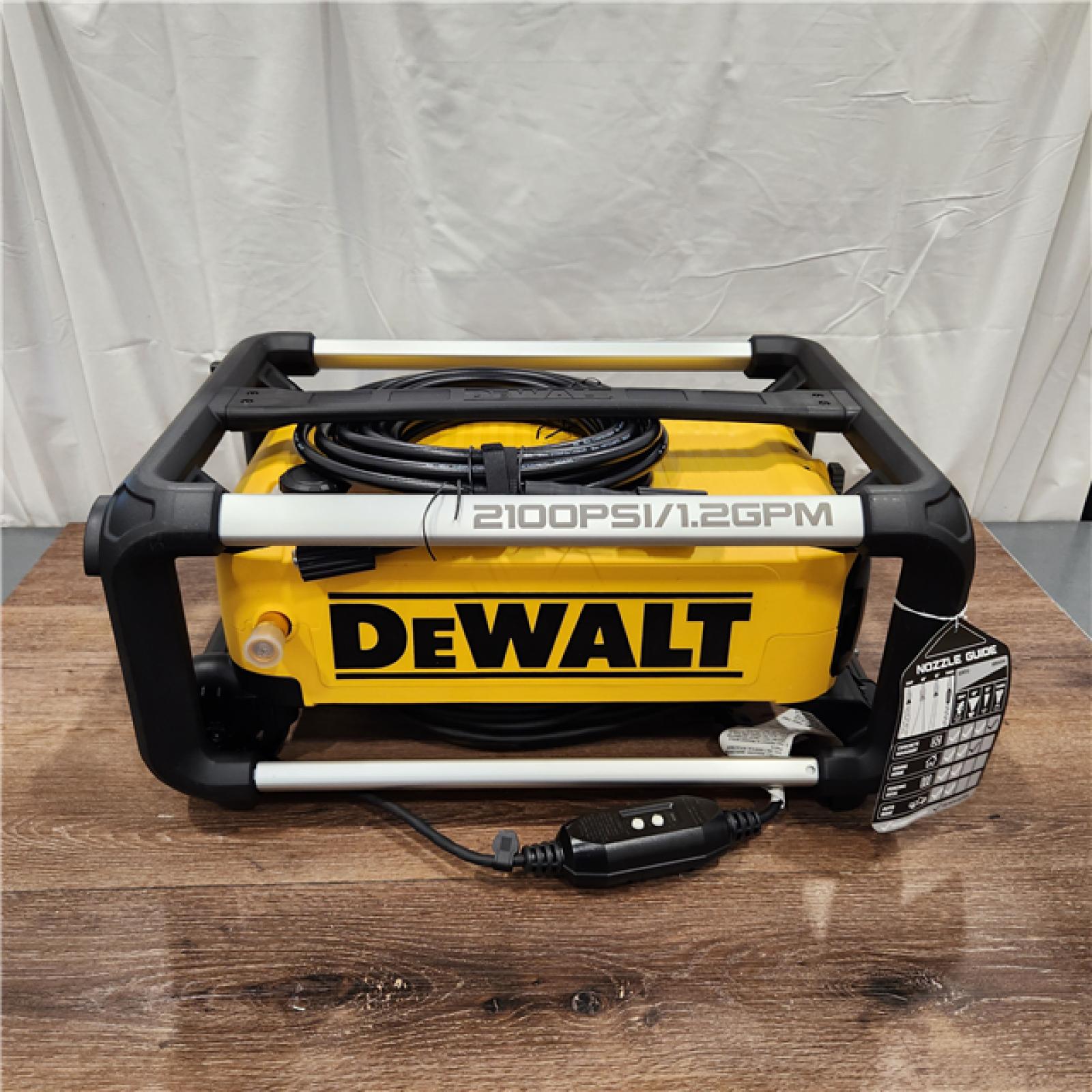 AS-IS DeWalt 2100 PSI 13 Amp Cold Water Electric Pressure Washer with Internal Equipment Storage