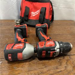 AS-ISMilwaukee M18 18V Cordless Brushed 2 Tool Drill/Driver and Impact Driver Kit