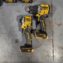 HOUSTON LOCATION - AS-IS DEWALT 20V MAX XR Hammer Drill and ATOMIC Impact Driver 2 Tool Cordless Combo Kit with (2) 4.0Ah Batteries, Charger, and Bag