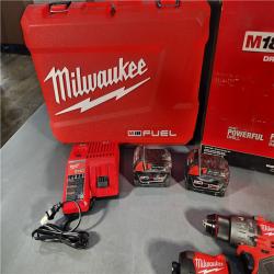 HOUSTON LOCATION - AS-IS Milwaukee M18 FUEL 18V Lithium-Ion Brushless Cordless Hammer Drill and Impact Driver Combo Kit (2-Tool) with 2 Batteries