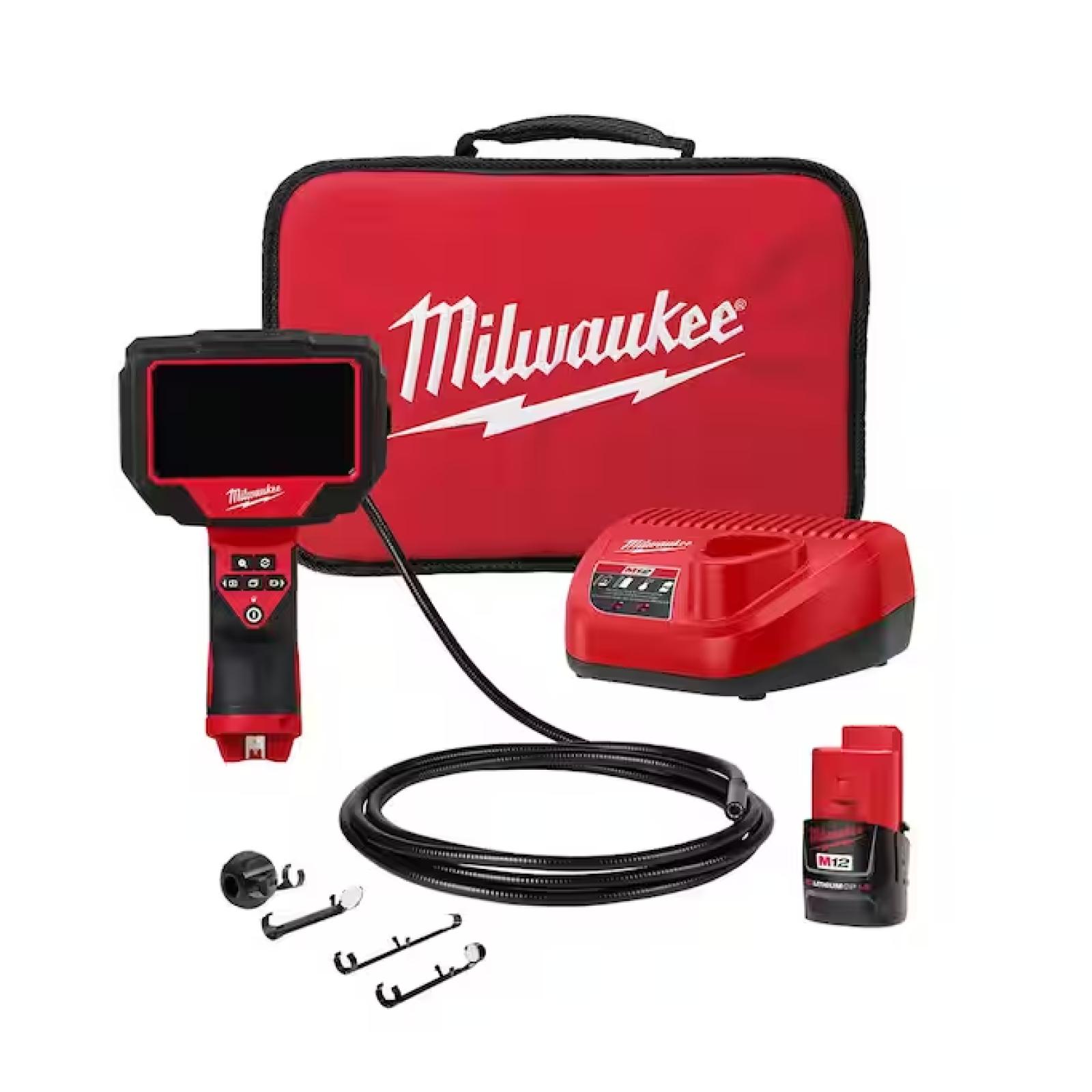 NEW! - Milwaukee M12 12V Lithium-Ion Corldless M-SPECTOR 360-Degree 10 ft. Inspection Camera Kit