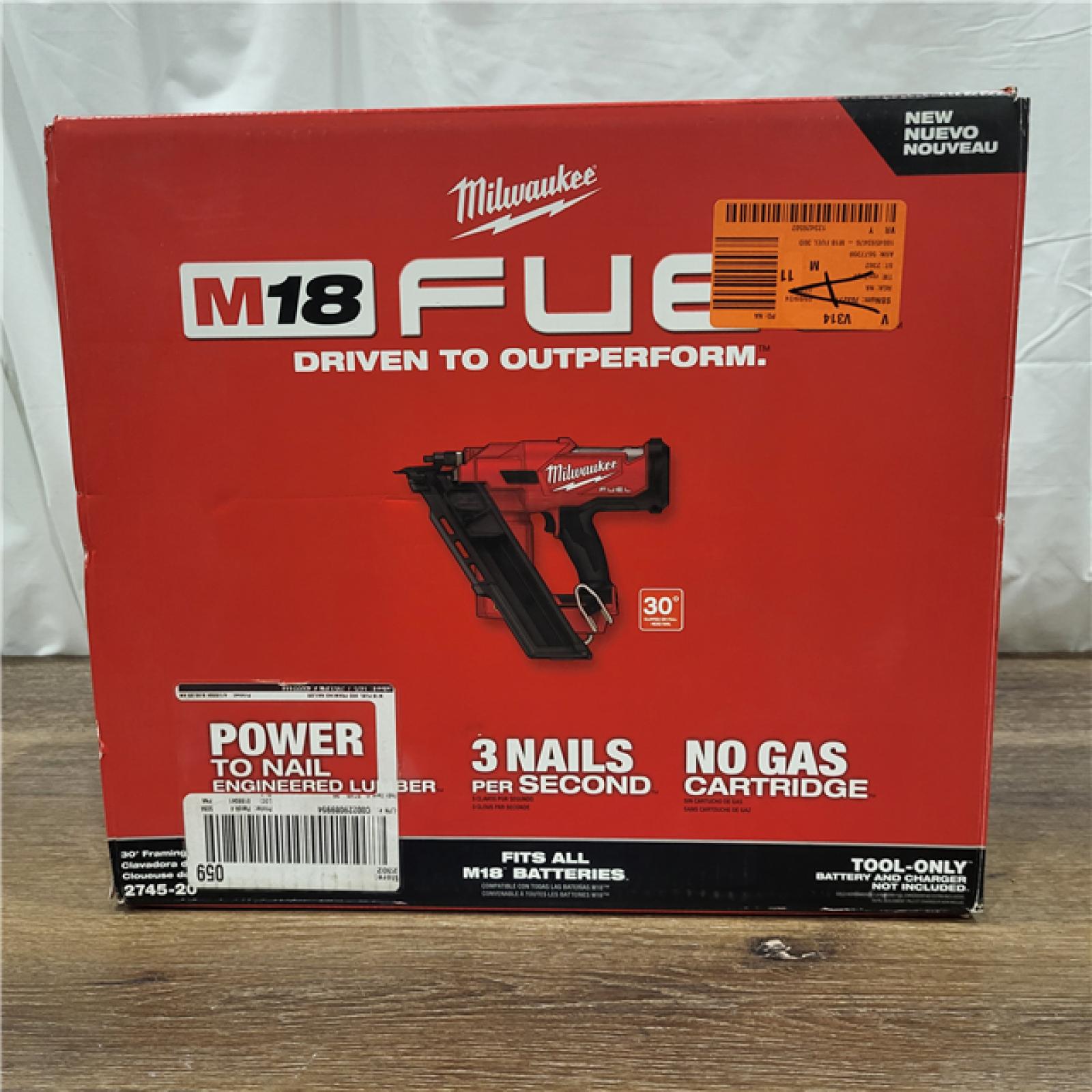 AS-IS M18 FUEL 3-1/2 in. 18-Volt 30-Degree Lithium-Ion Brushless Cordless Framing Nailer (Tool-Only)