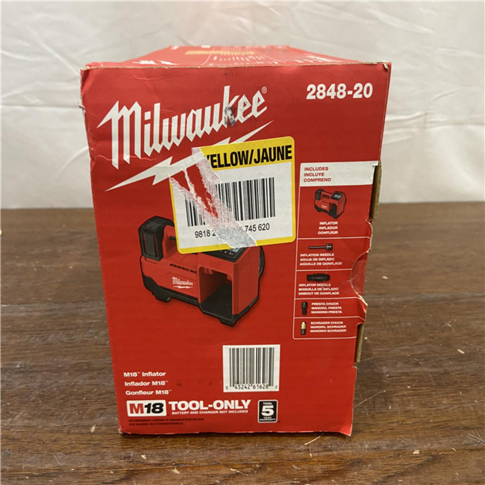 NEW! MILWAUKEE M18 18-Volt Lithium-Ion Cordless Inflator (Tool-Only)