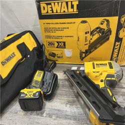 AS-IS DeWalt 20V MAX Brushless Cordless 2-Speed 30° Paper Collated Framing Nailer Kit