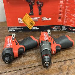 AS-ISMilwaukee 3497-22 12V Brushless Hammer Drill and Impact Driver Combo Kit