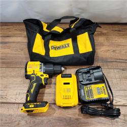 AS-IS ATOMIC 20-Volt Lithium-Ion Cordless 1/2 in. Compact Hammer Drill with 3.0Ah Battery, Charger and Bag