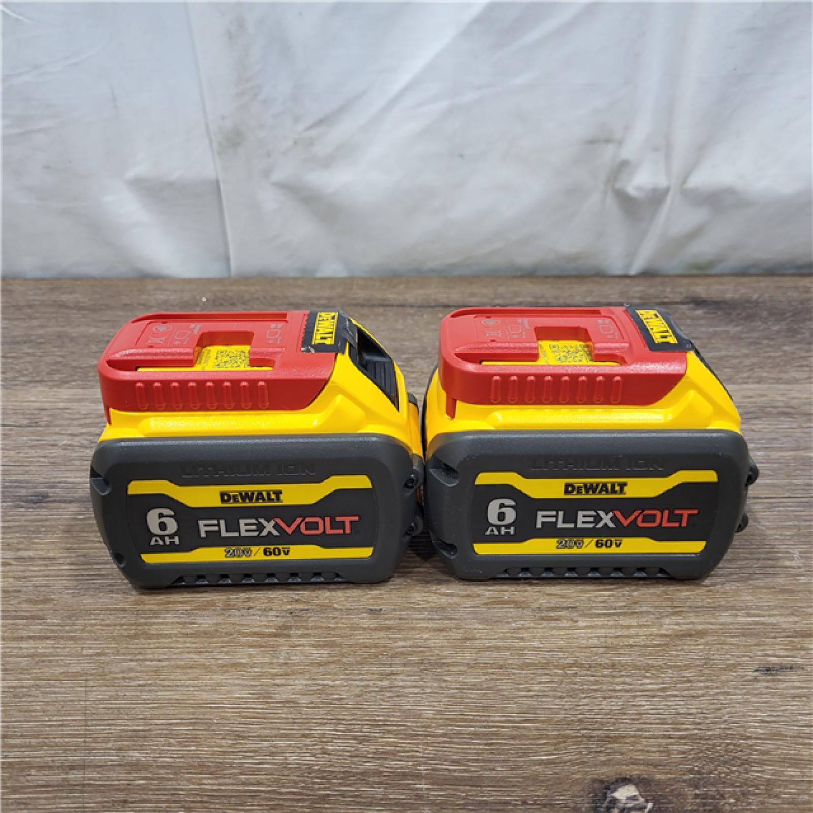 AS-IS DEWALT FLEXVOLT 20V/60V MAX Lithium-Ion 6.0Ah Battery Pack (2 Pack)