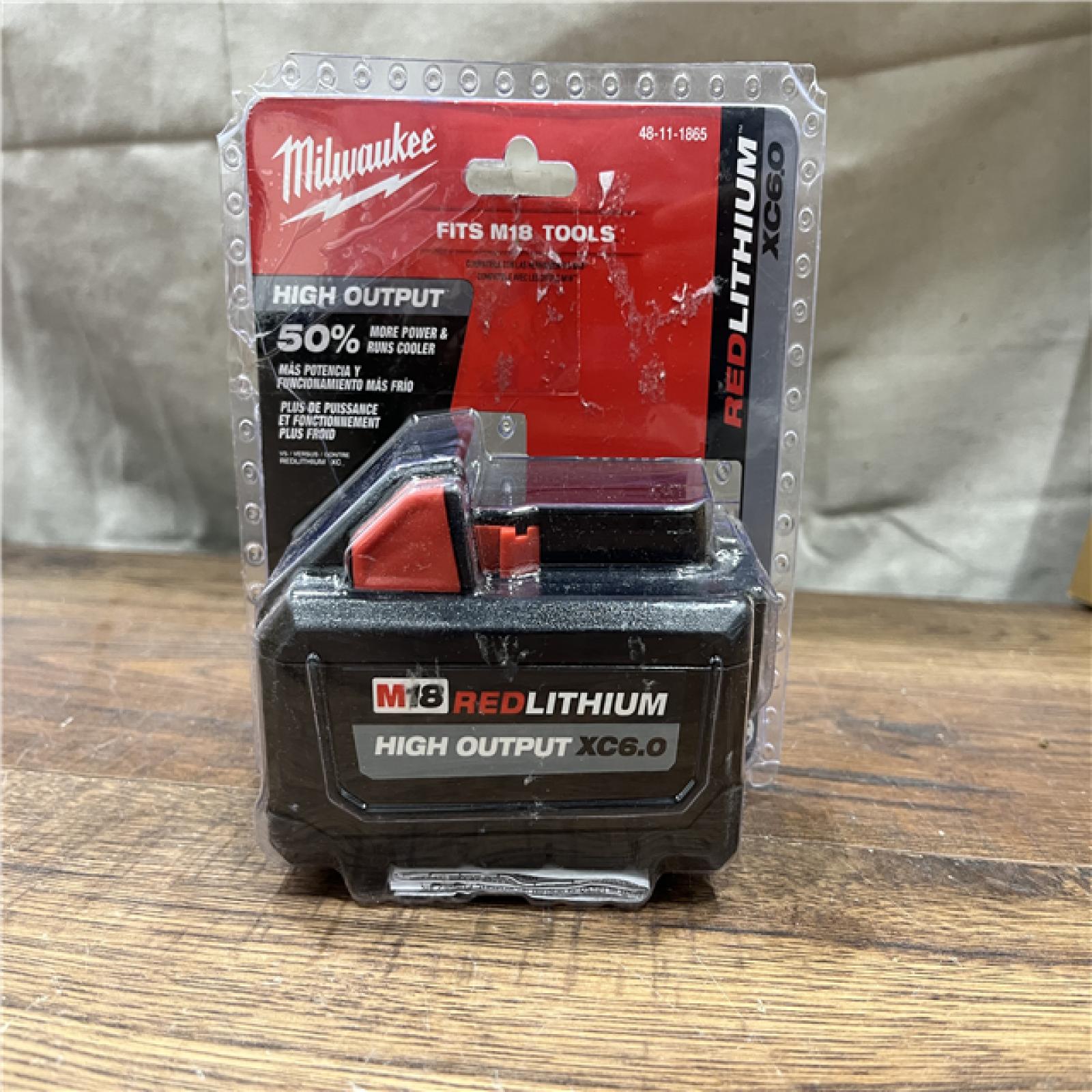 NEW - Milwaukee 48-11-1865 M18 REDLITHIUM HIGH OUTPUT 6.0Ah Battery Pack