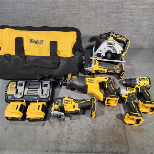 HOUSTON LOCATION - AS-IS (APPEARS LIKE NEW) DEWALT 20V 6-TOOL COMBO KIT