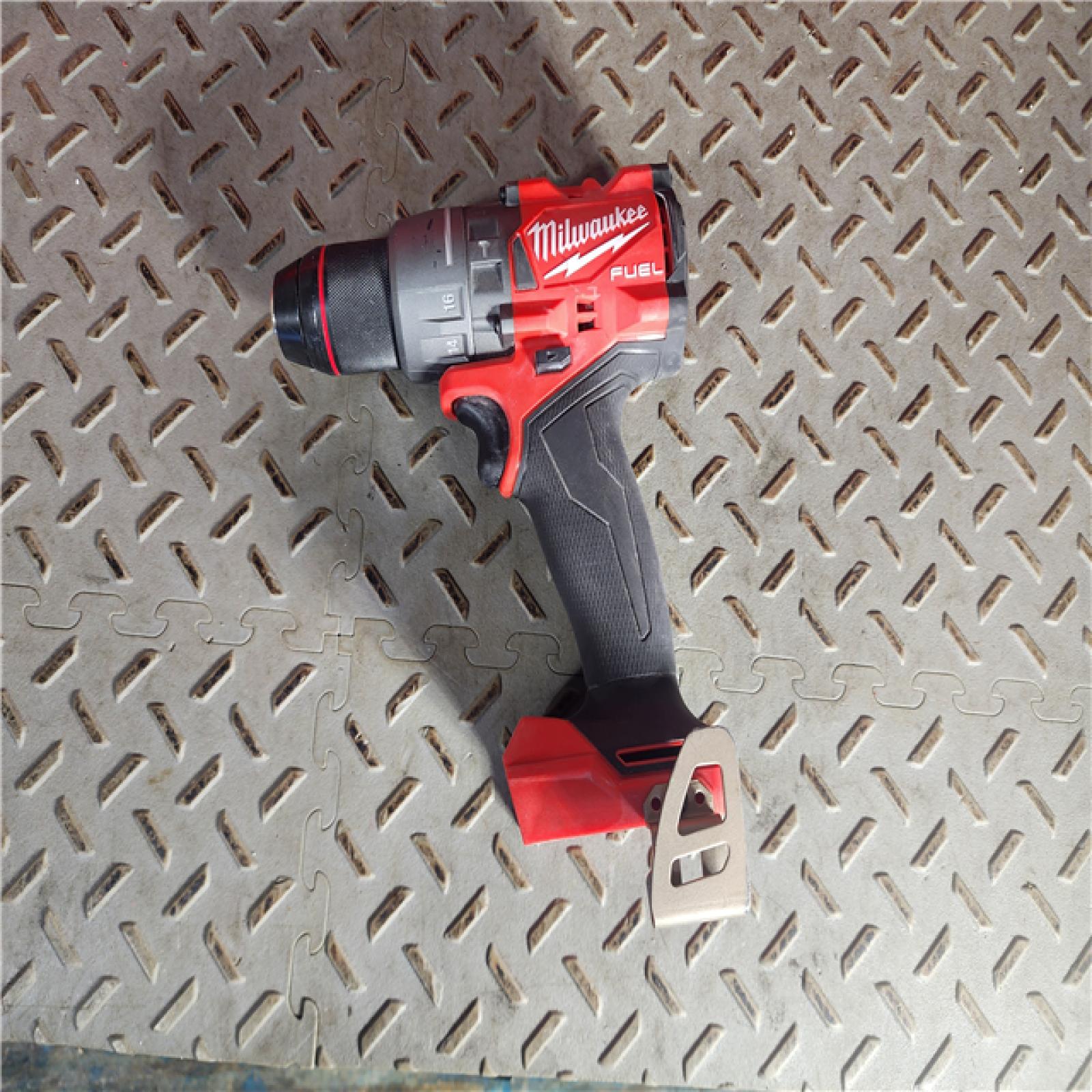 HOUSTON LOCATION - AS-IS Milwaukee 2904-22 Hammer Drill Driver Kit with Batteries  Charger & Tool Case  Red