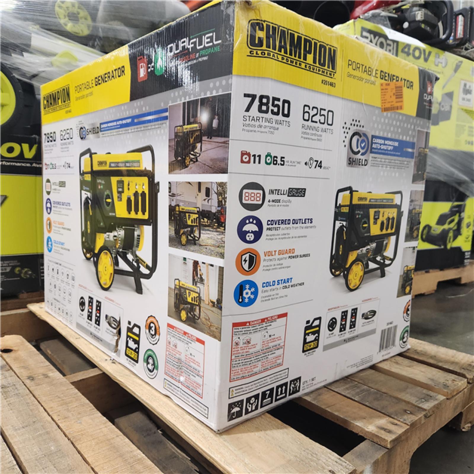 Dallas Location - As-Is Champion 6250-Watt Dual Fuel Portable Generator