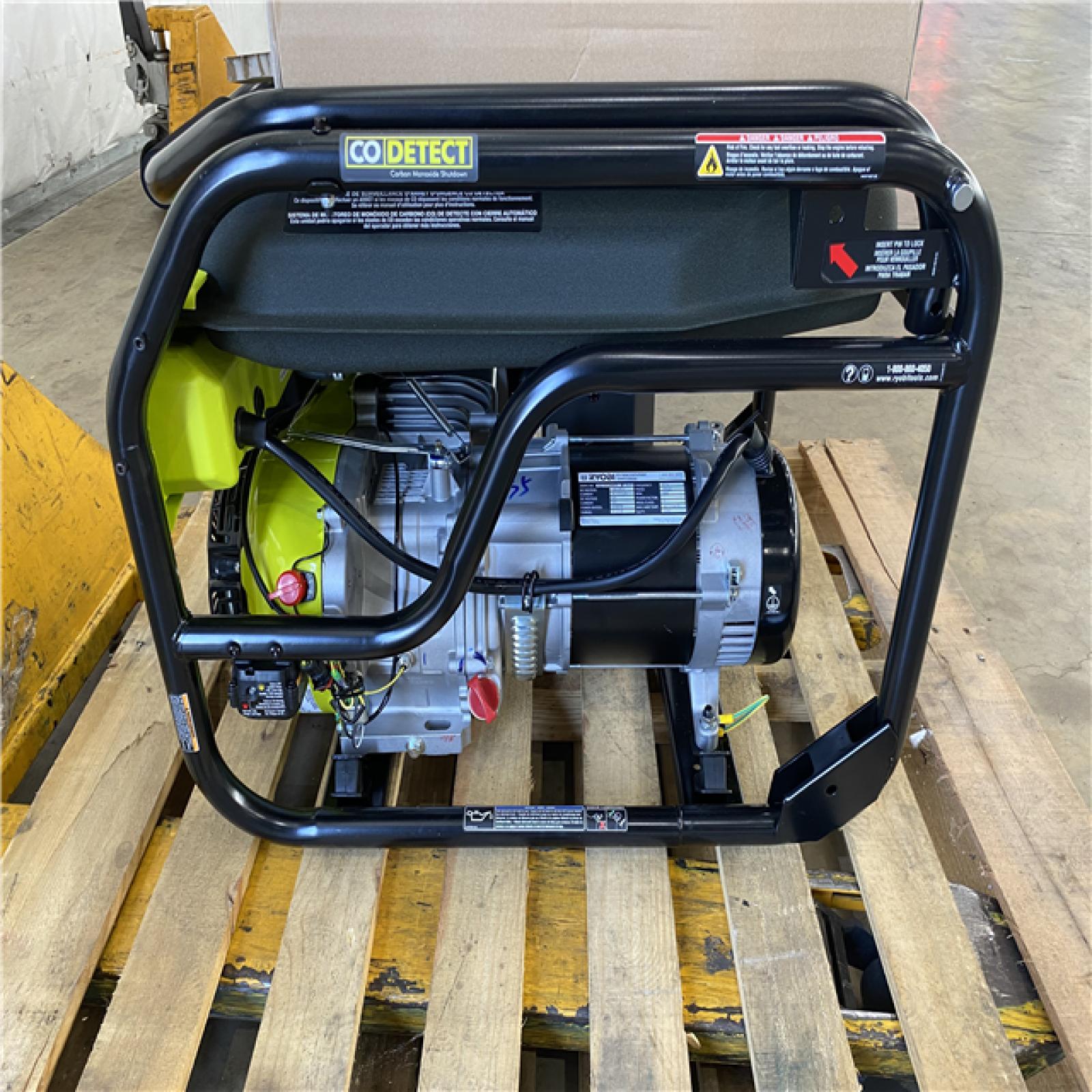 Houston Location - AS-IS Ryobi EasyStart Generator 6,500 Running Watts 8,125 Starting Watts