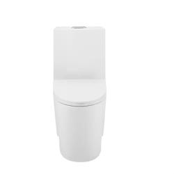 DALLAS LOCATION - Swiss Madison St. Tropez 1-Piece 1.1/1.6 GPF Dual Flush Elongated Toilet in Glossy White PALLET -(6 UNITS)