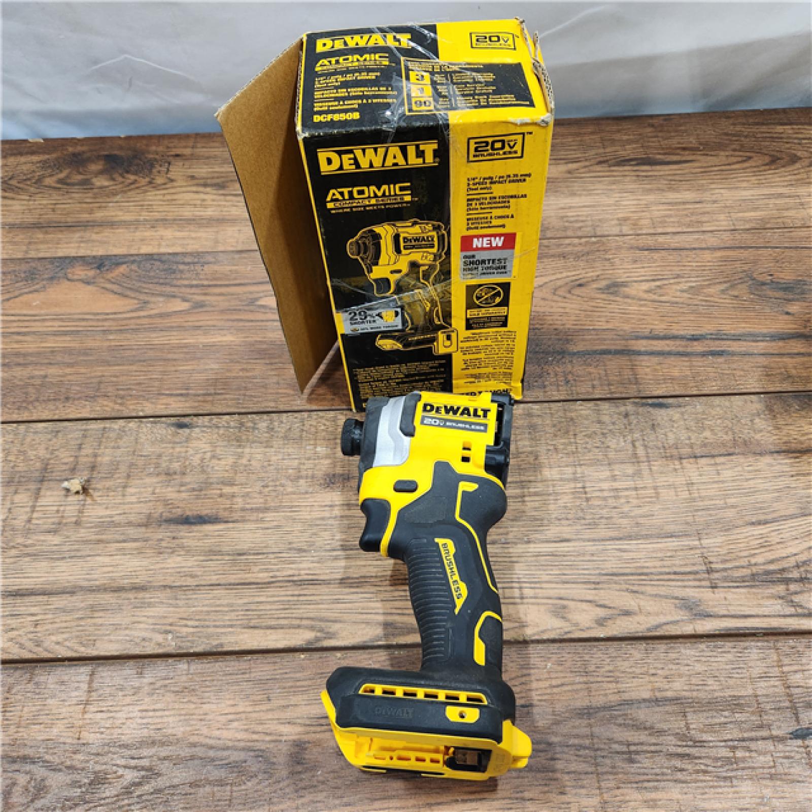 AS-IS DeWalt DCF850B 20V Cordless Brushless Compact 1/4 Impact Driver (Tool Only)