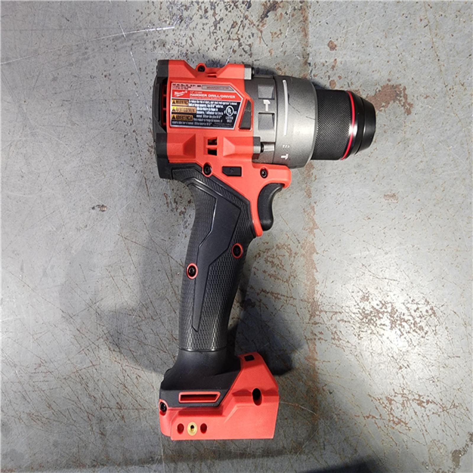 HOUSTON LOCATION - AS-IS Milwaukee 2904-22 Hammer Drill Driver Kit with Batteries  Charger & Tool Case  Red