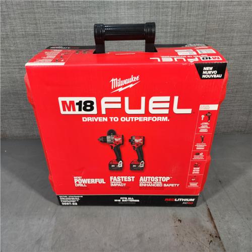 HOUSTON LOCATION - AS-IS (APPEARS LIKE NEW) Milwaukee 2697-22 M18 18-Volt 1/2-Inch 2-Tool Combo Kit Includes Charger, Battery (2) and Bag