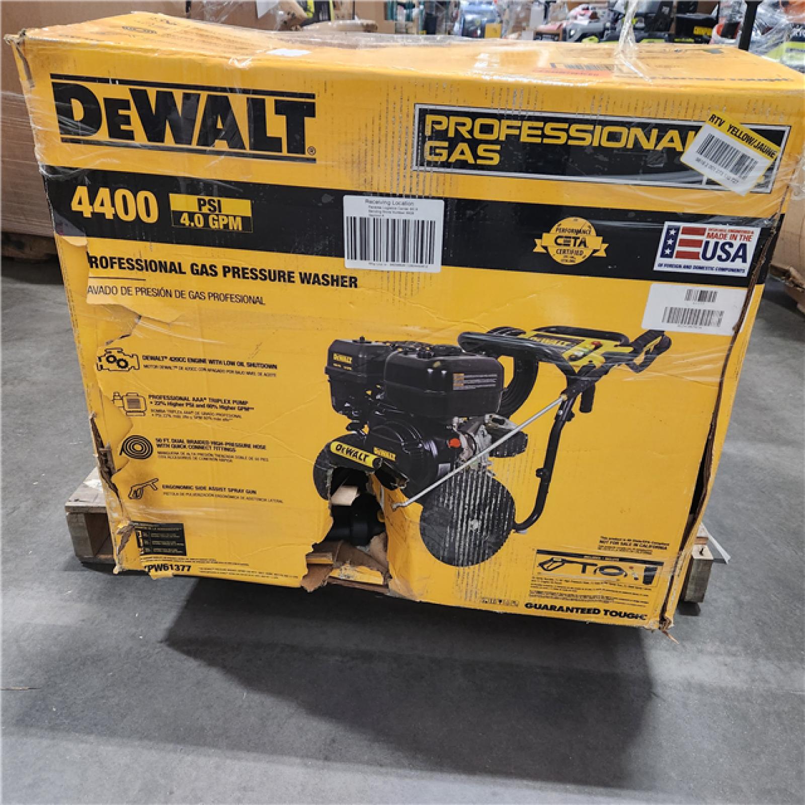 Dallas Location - As-Is DXPW61377 Dewalt 4400 PSI Pressure Washer