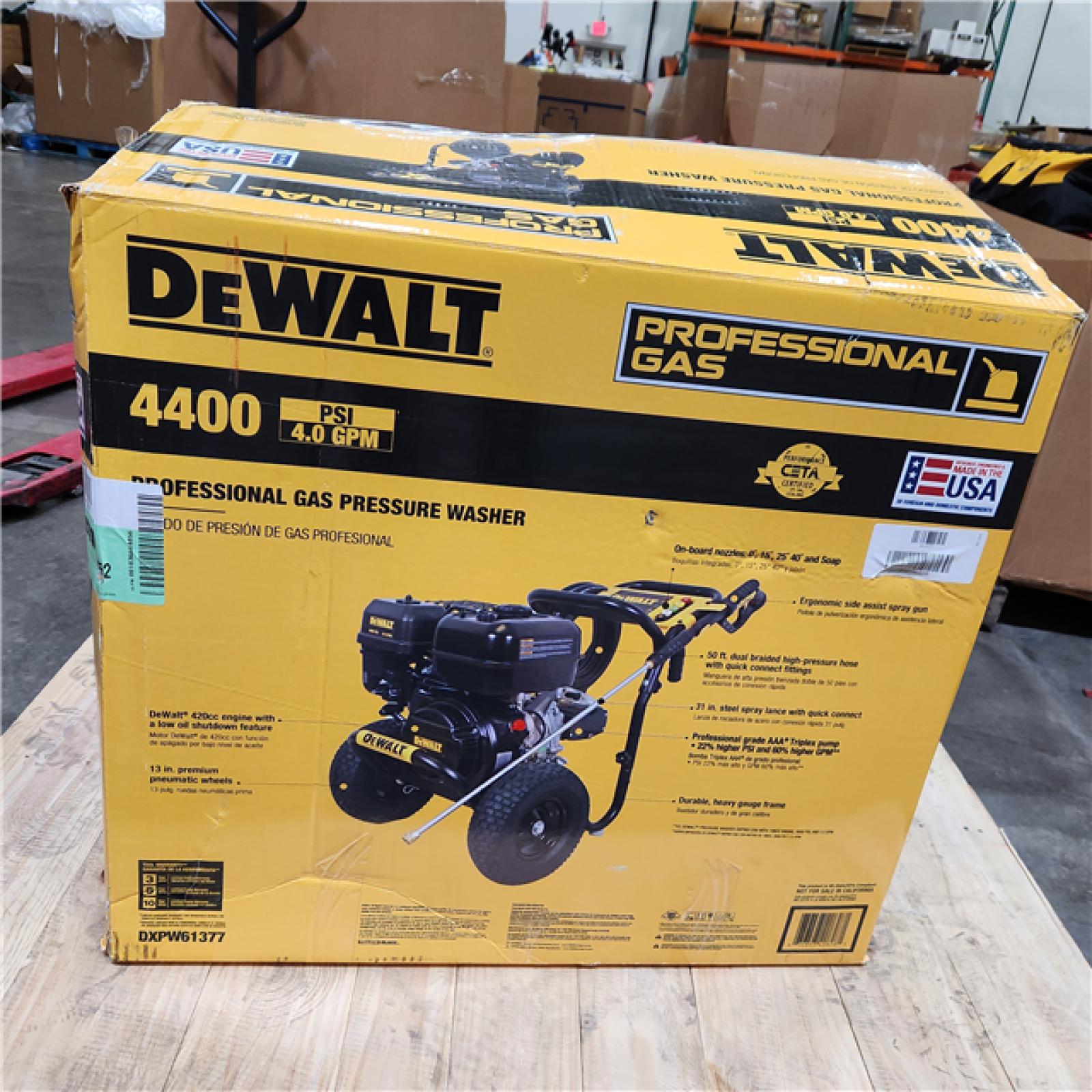 Dallas Location - As-Is DXPW61377 Dewalt 4400 PSI Pressure Washer