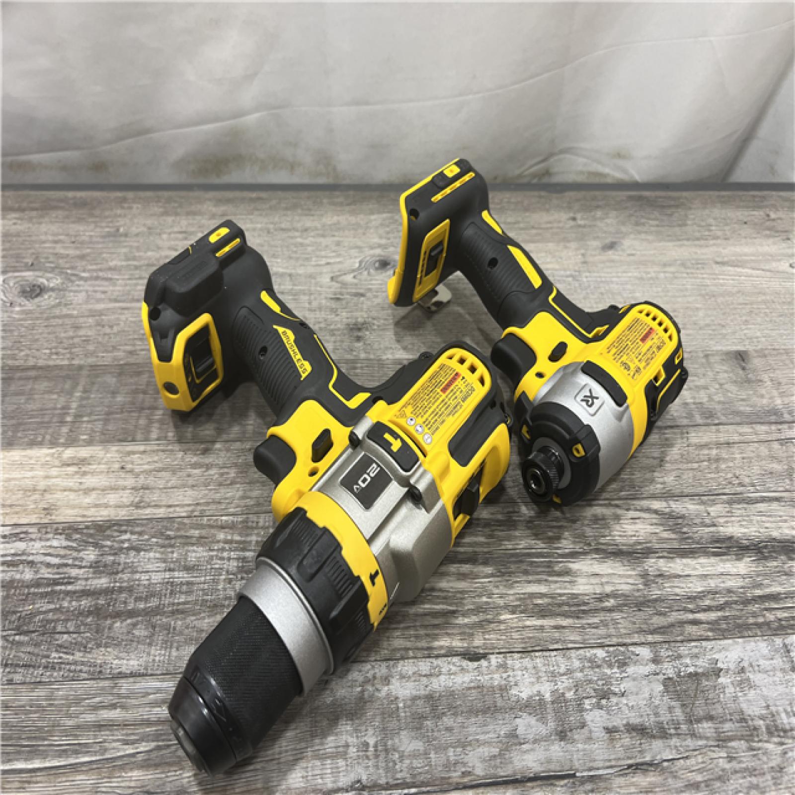 AS-IS DEWALT 20V MAX Cordless Brushless Hammer Drill/Driver 2 Tool Combo Kit with FLEXVOLT ADVANTAGE