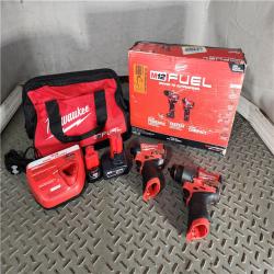 HOUSTON LOCATION - AS-IS Milwaukee 3497-22 12V Brushless Hammer Drill and Impact Driver Combo Kit