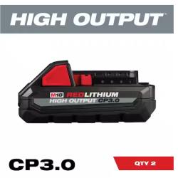 NEW! - Milwaukee M18 18V Lithium-Ion HIGH OUTPUT CP 3.0Ah Battery Pack (2-Pack)