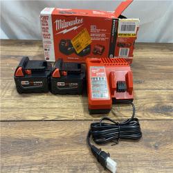 AS IS M18 18-Volt Lithium-Ion XC Starter Kit with Two 5.0Ah Batteries and Charger