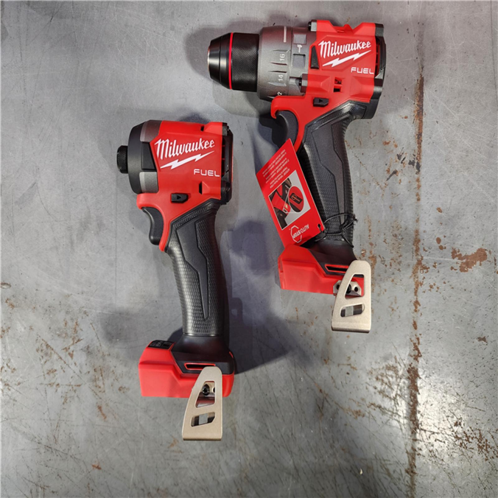 HOUSTON LOCATION - AS-IS (APPEARS LIKE NEW) Milwaukee M18 FUEL 18V Lithium-Ion Brushless Cordless Hammer Drill and Impact Driver Combo Kit (2-Tool) with 2 Batteries