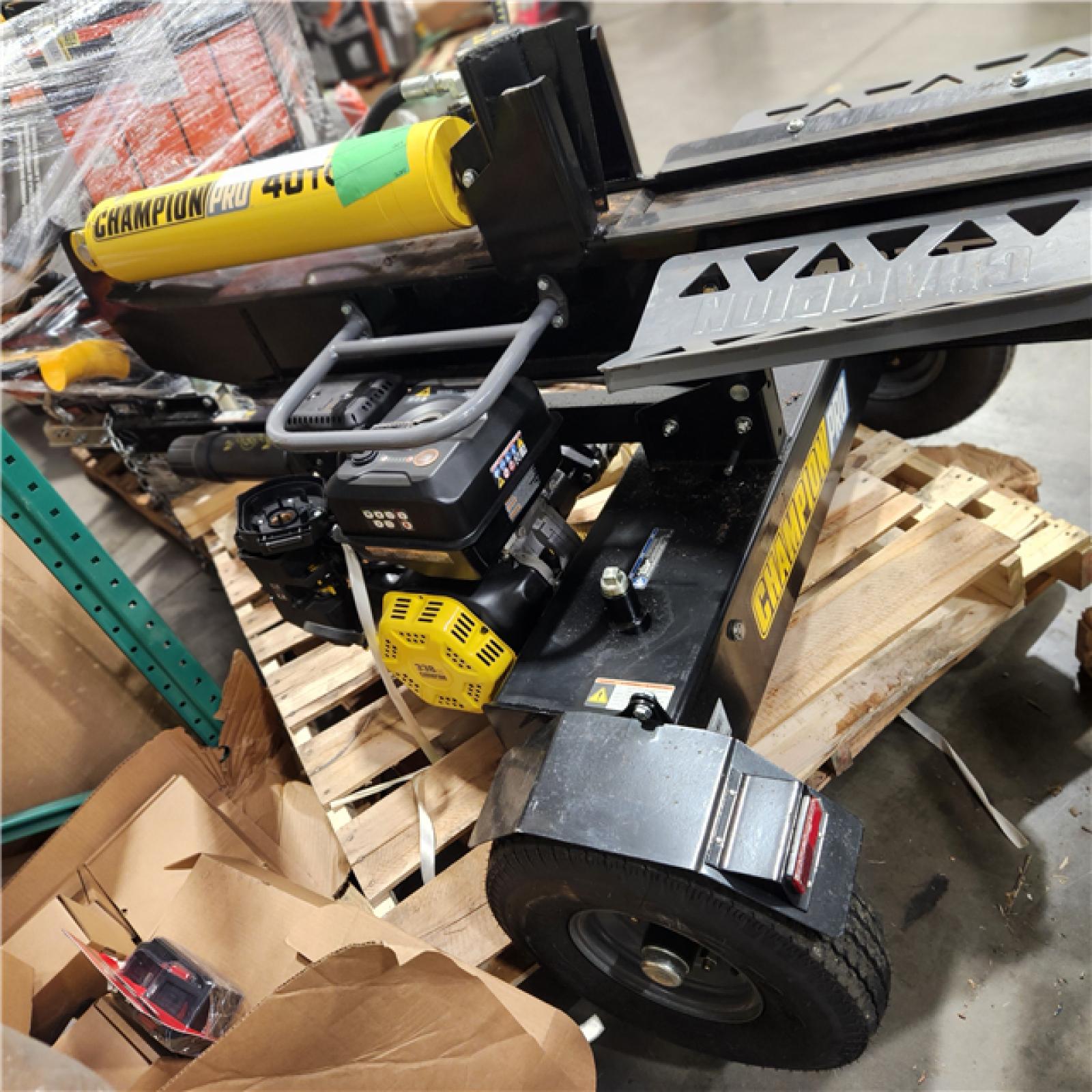 Dallas Location - As-Is Champion Power Equipment 40-Ton 338 cc Gas Powered Hydraulic Wood Log Splitter