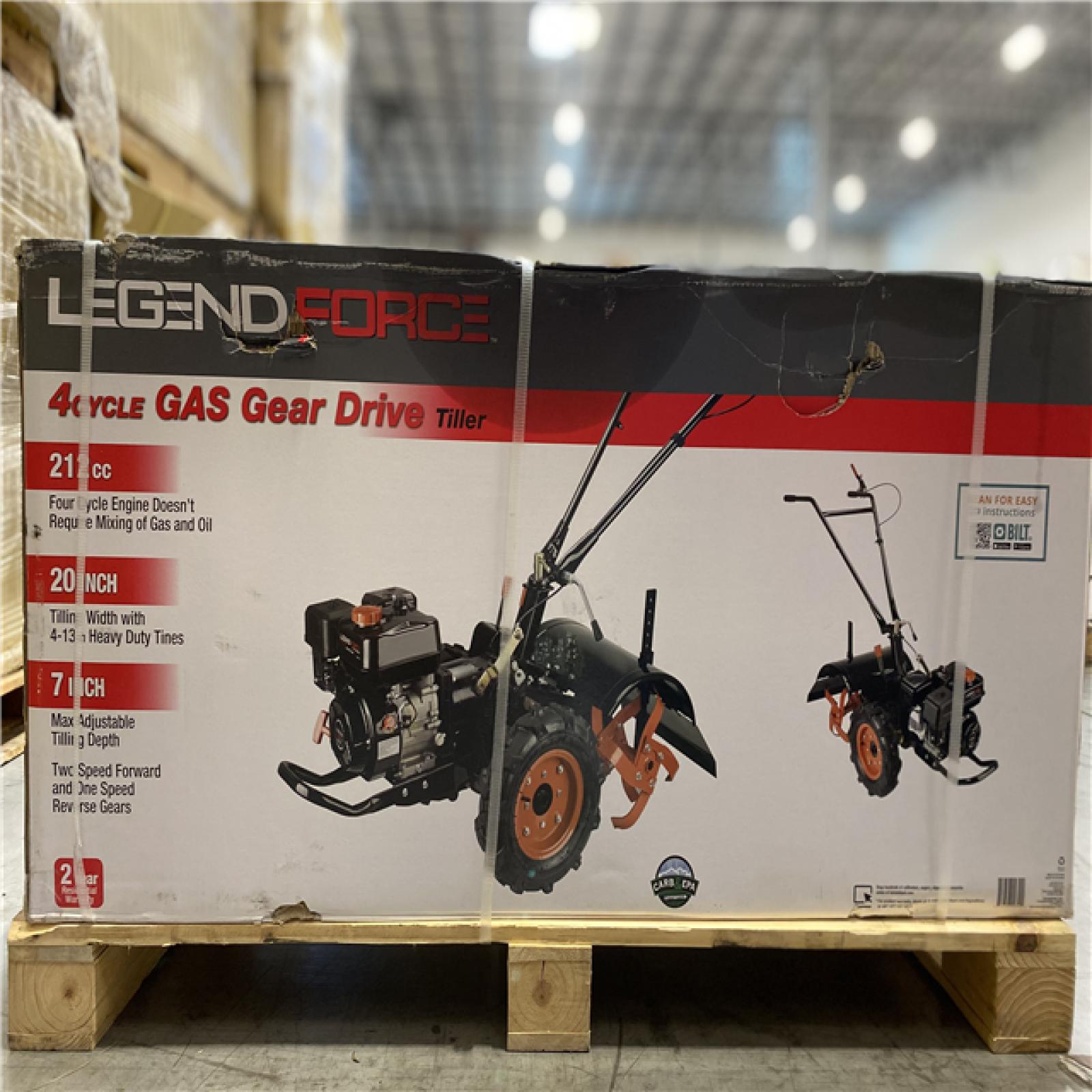 DALLAS LOCATION - Legend Force 20 in. 212 cc Gas Rear Tine Tiller, Forward/Reverse